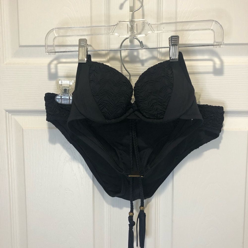 Nanette Lepore black two piece bikini swimsuit size small